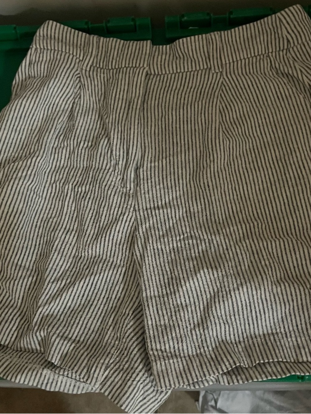 Old Navy White and Black Striped Women’s Bermuda Shorts